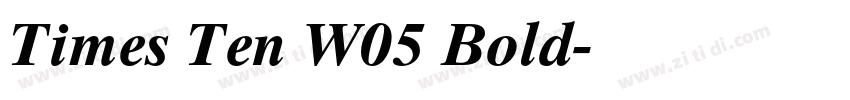 Times Ten W05 Bold字体转换